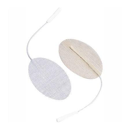 Fabrication Enterprises Dura-Stick Premium Electrodes, 1.5" x 2.5" Oval, Stainless Steel Mesh, 40/Case 04-2172-10